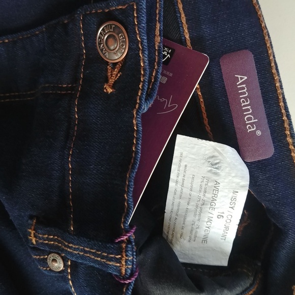 New Gloria Vanderbilt high rise jeans SZ 14 & 16 - Picture 8 of 9